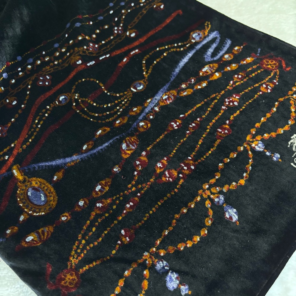 Longchamp Navy Blue Rectangular Crushed Velvet Sc… - image 6